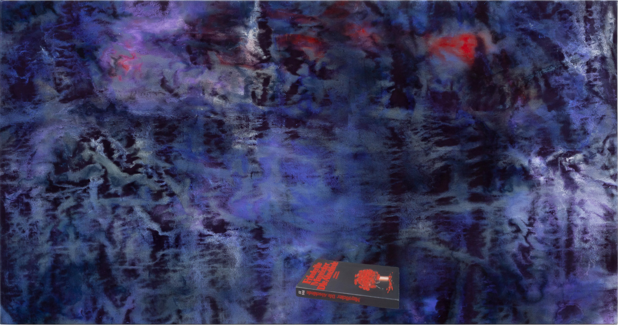 Katharina Schilling — Die Abschiede, pigment, oil on canvas, 110 × 210 cm, 2022