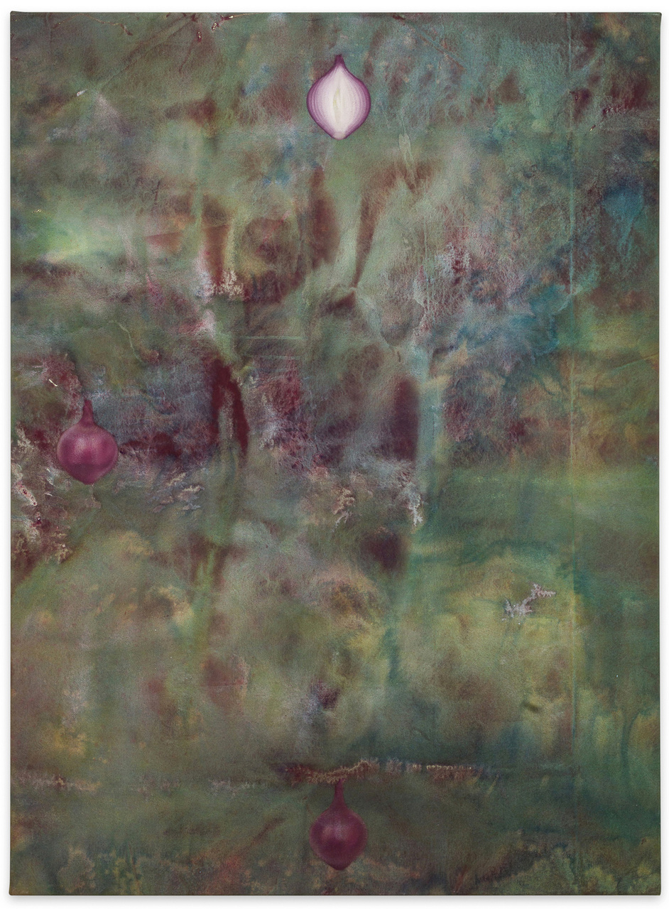 Katharina Schilling — Three Graces, pigment, oil on canvas, 135 × 100 cm, 2021